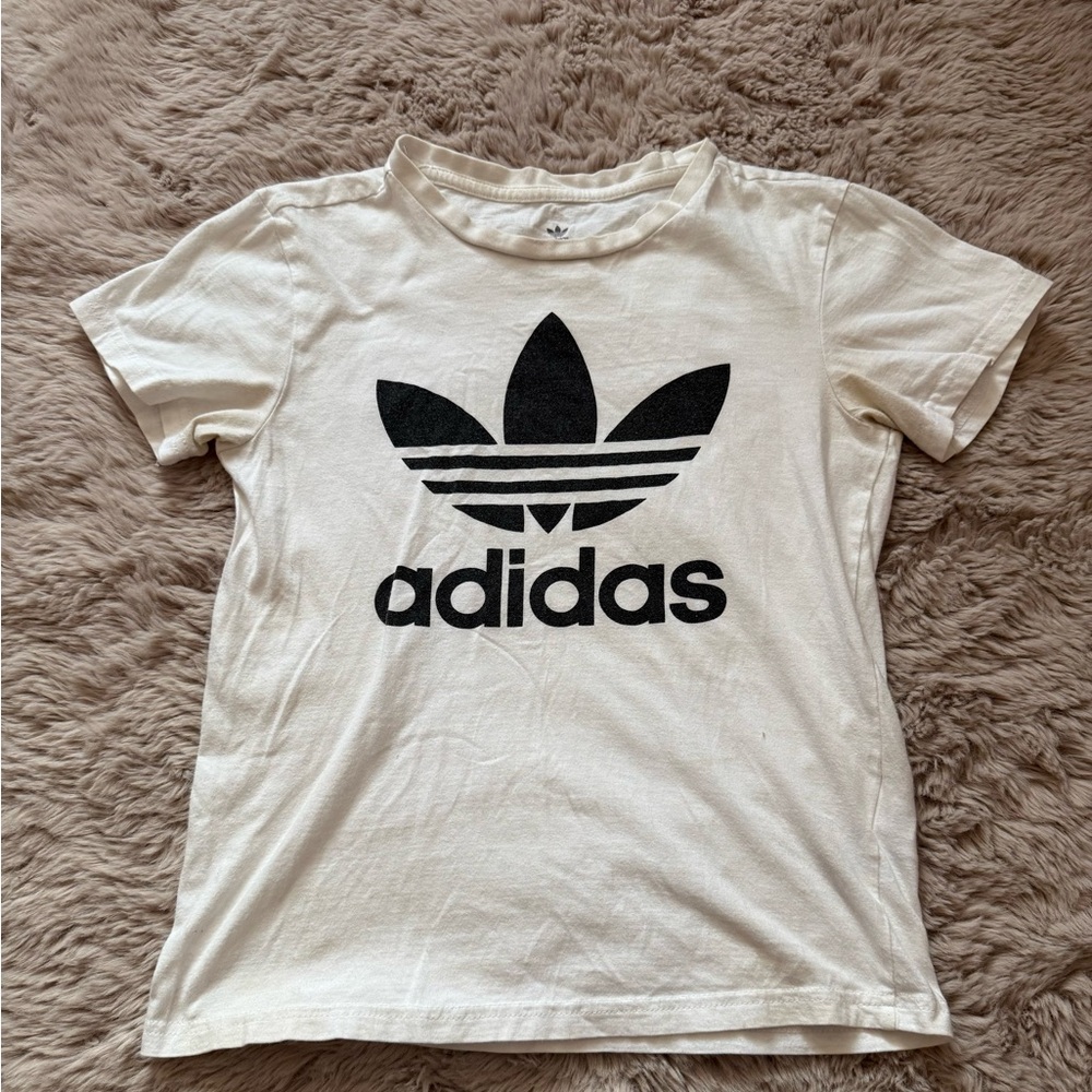 Adidas Black and White Short Sleeve Tee